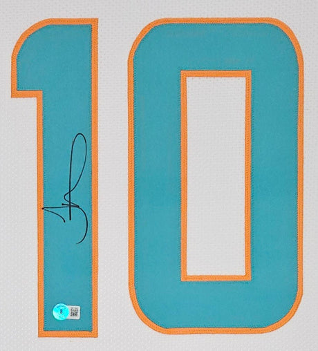 Tyreek Hill Miami Signed Framed Custom White Football Jersey BAS ITP - Sports Integrity