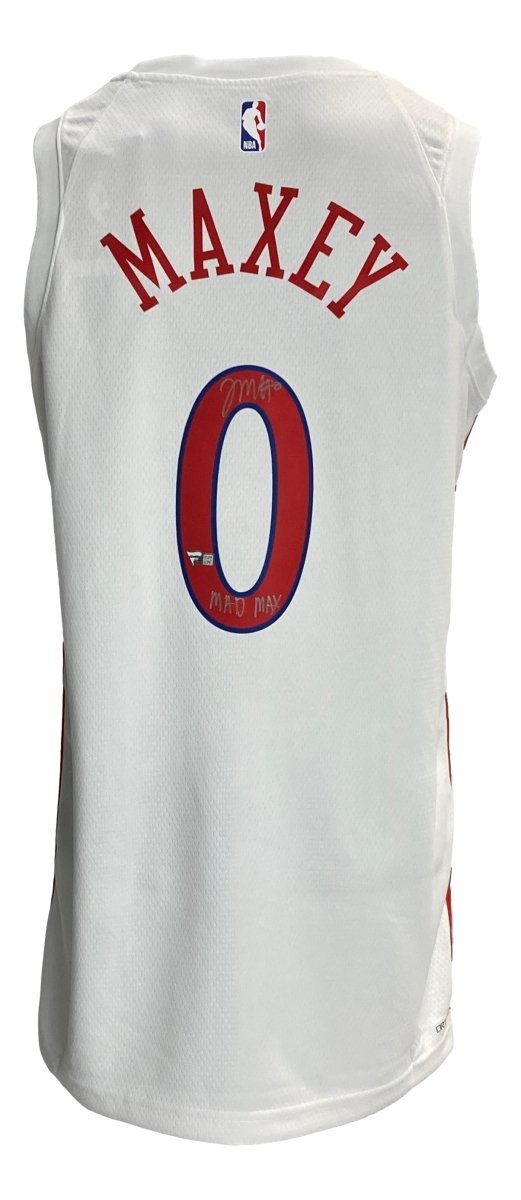 Tyrese Maxey Signed 76ers White Nike Swingman Jersey Mad Max Insc Fanatics - Sports Integrity