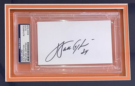 Walter Payton Framed Bears Nike Football Jersey w/ Slabbed Signed Index Card PSA - Sports Integrity