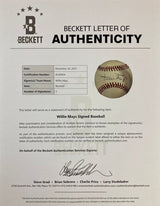 Willie Mays San Francisco Giants Signed Official NL Baseball BAS AC40954 - Sports Integrity