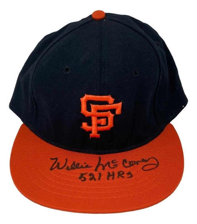 Willie McCovey Signed Giants Cooperstown Collection Hat 521 HRs Insc PSA - Sports Integrity