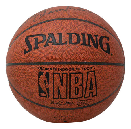 Wilt Chamberlain Los Angeles Lakers Signed Spalding Basketball PSA LOA - Sports Integrity