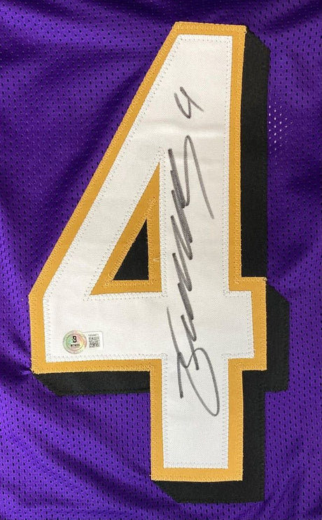 Zay Flowers Baltimore Signed Purple Pro - Cut Football Jersey BAS - Sports Integrity