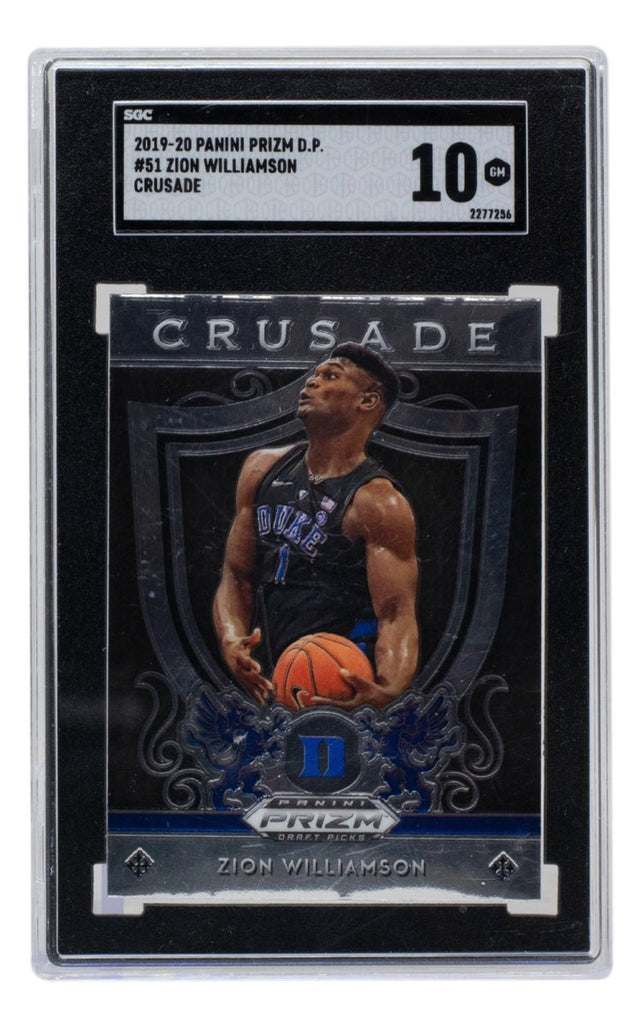 Zion Williamson 2019 - 20 Panini #51 Pelicans Prizm Crusade Card SGC GM 10 - Sports Integrity