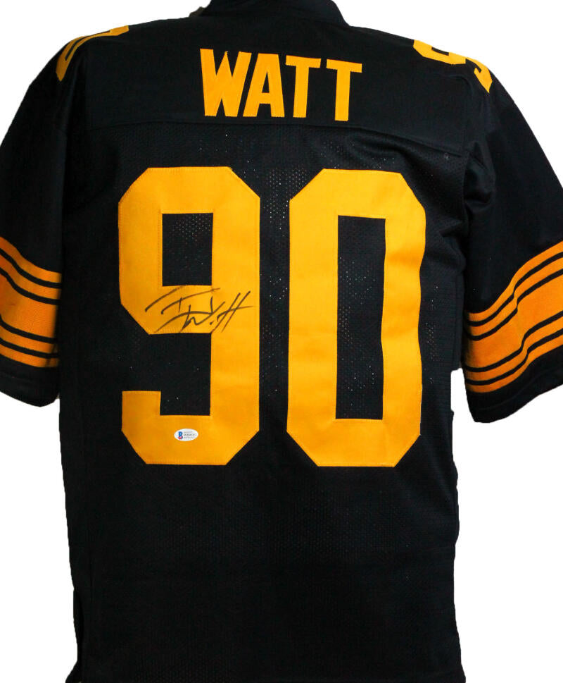 T.J. Watt Black Pittsburgh Steelers Autographed Nike Limited Jersey