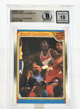 1988-89 Fleer All Star Team #126 Hakeem Olajuwon Auto Houston Rockets BAS Autograph 10 Image 1