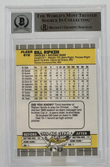 1989 Fleer #616E Billy Ripken Auto Baltimore Orioles BAS Autograph 10 Image 2