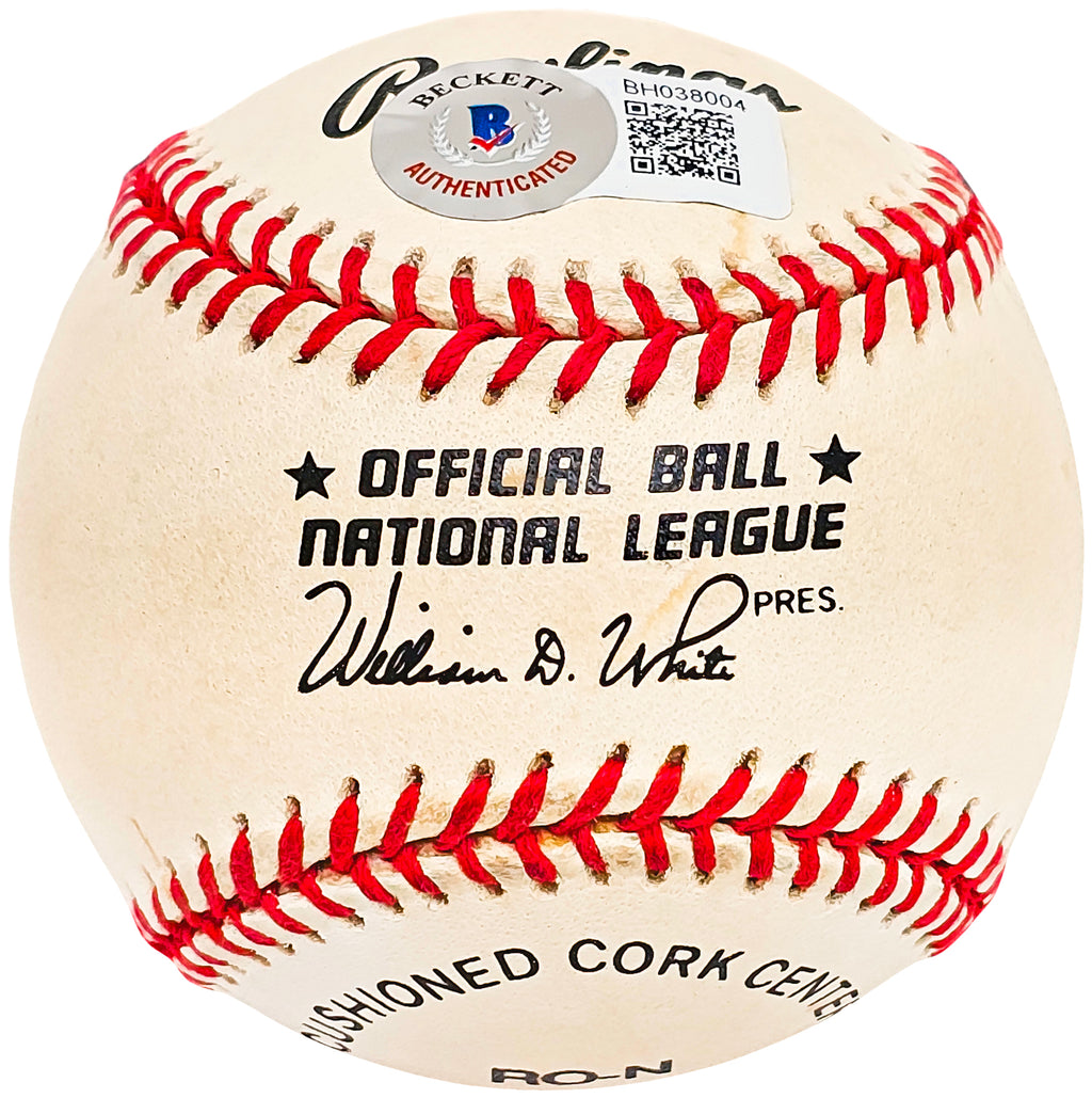 George Cisar Autographed Official NL Baseball Brooklyn Dodgers Brooklyn  Dodgers 1937 Beckett BAS #F26412