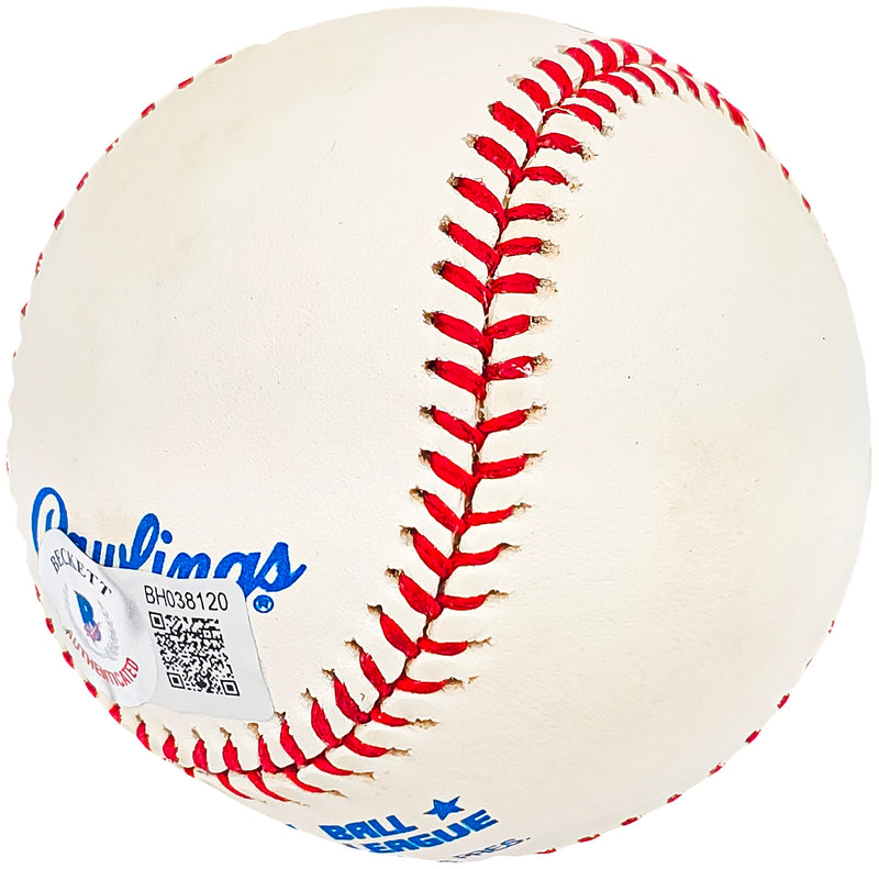 Garret Anderson Autographed Official AL Baseball California Angels Beckett  BAS #BH038120