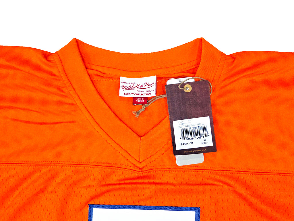 Denver Broncos John Elway Autographed Orange Authentic Mitchell & Ness 1990  Throwback Jersey Size 48 Beckett BAS Witness Stock #220368