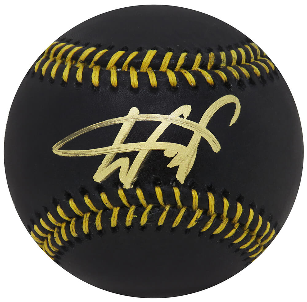 Wander Franco Signed Rawlings Black MLB Baseball