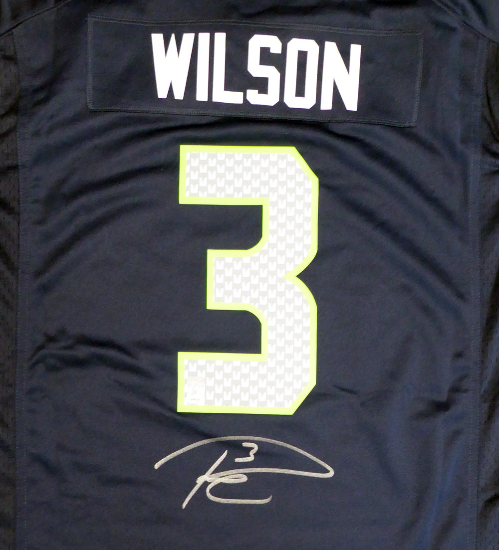 Shop Russell Wilson Seattle Seahawks Signed White Lunar Eclipse