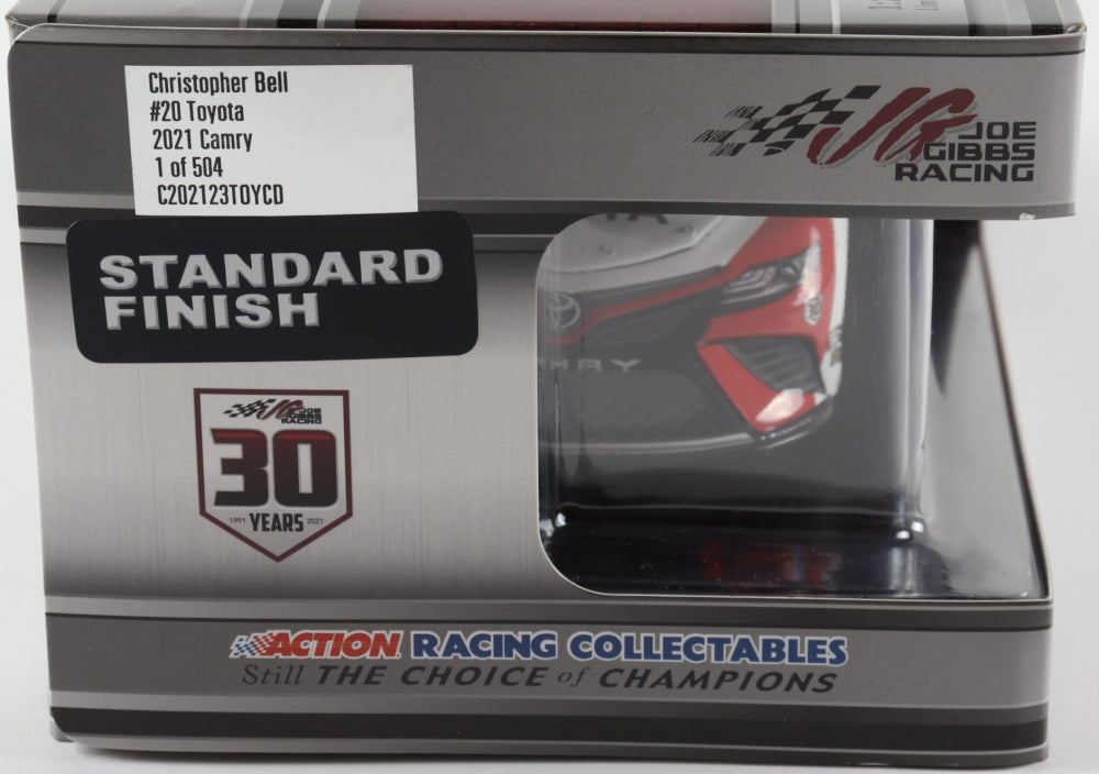 Christopher Bell Signed 2021 NASCAR #20 Toyota Camry - 1:24 Premium Action Diecast Car - PristineMarketplace